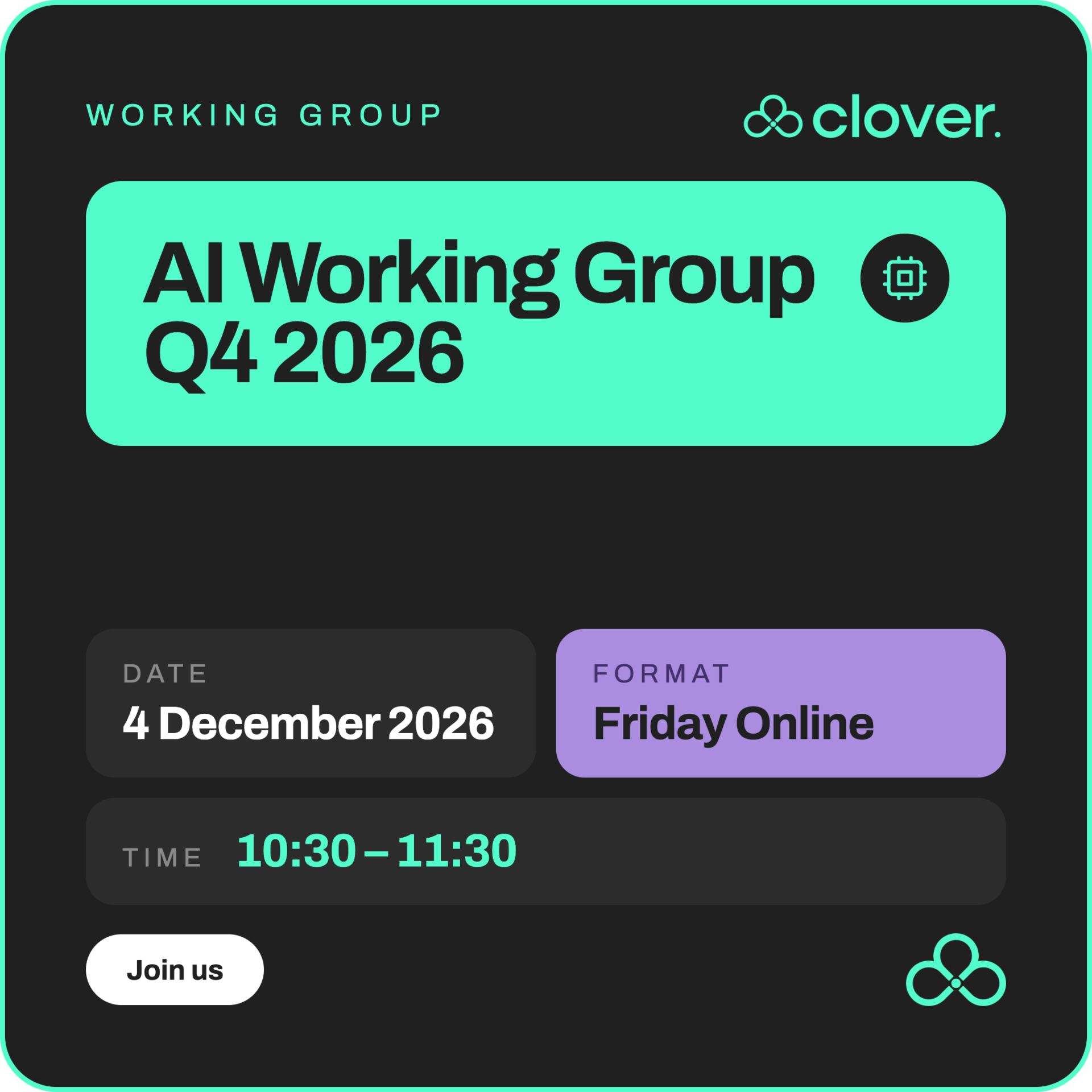 Working Group: AI Working Group Q4 2026